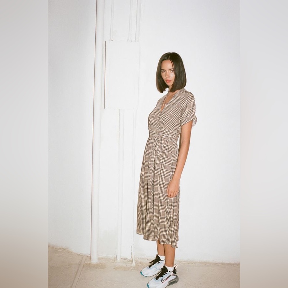 Urban Outfitters Gabrielle Gingham Wrap Dress